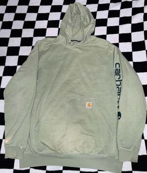 Carhartt Loose Fit Logo Sleeve Hoodie Sage Green Size L